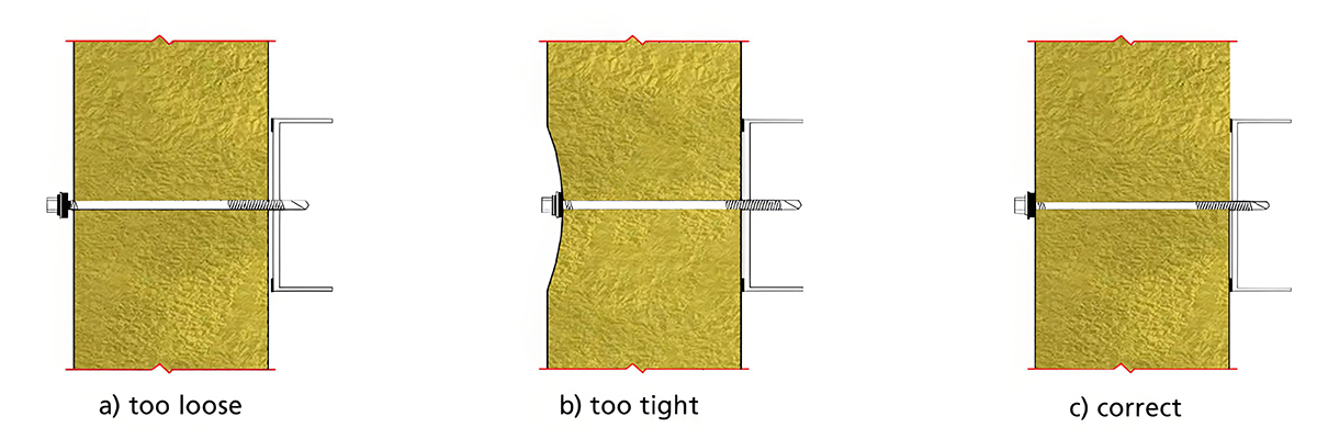 sandwich panel fixing screw vis de fixation pour panneau sandwich